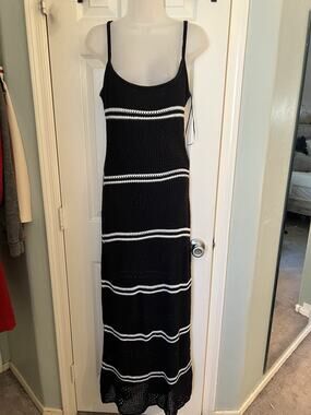 L’Space Heart To Heart Maxi Dress Stripe Cover Up Crochet Medium
